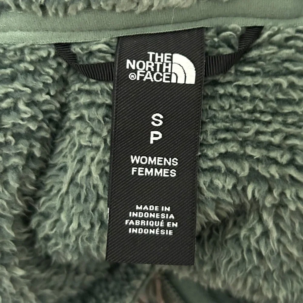 The North Face Osito Fleece Jacket Womens Small Green Full Zip High Pile Soft